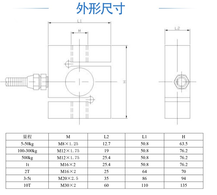 高精度S型拉壓力傳感器(圖1)