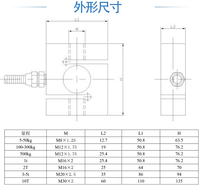 蚌埠高精S型拉壓力雙用型傳感器(圖1)